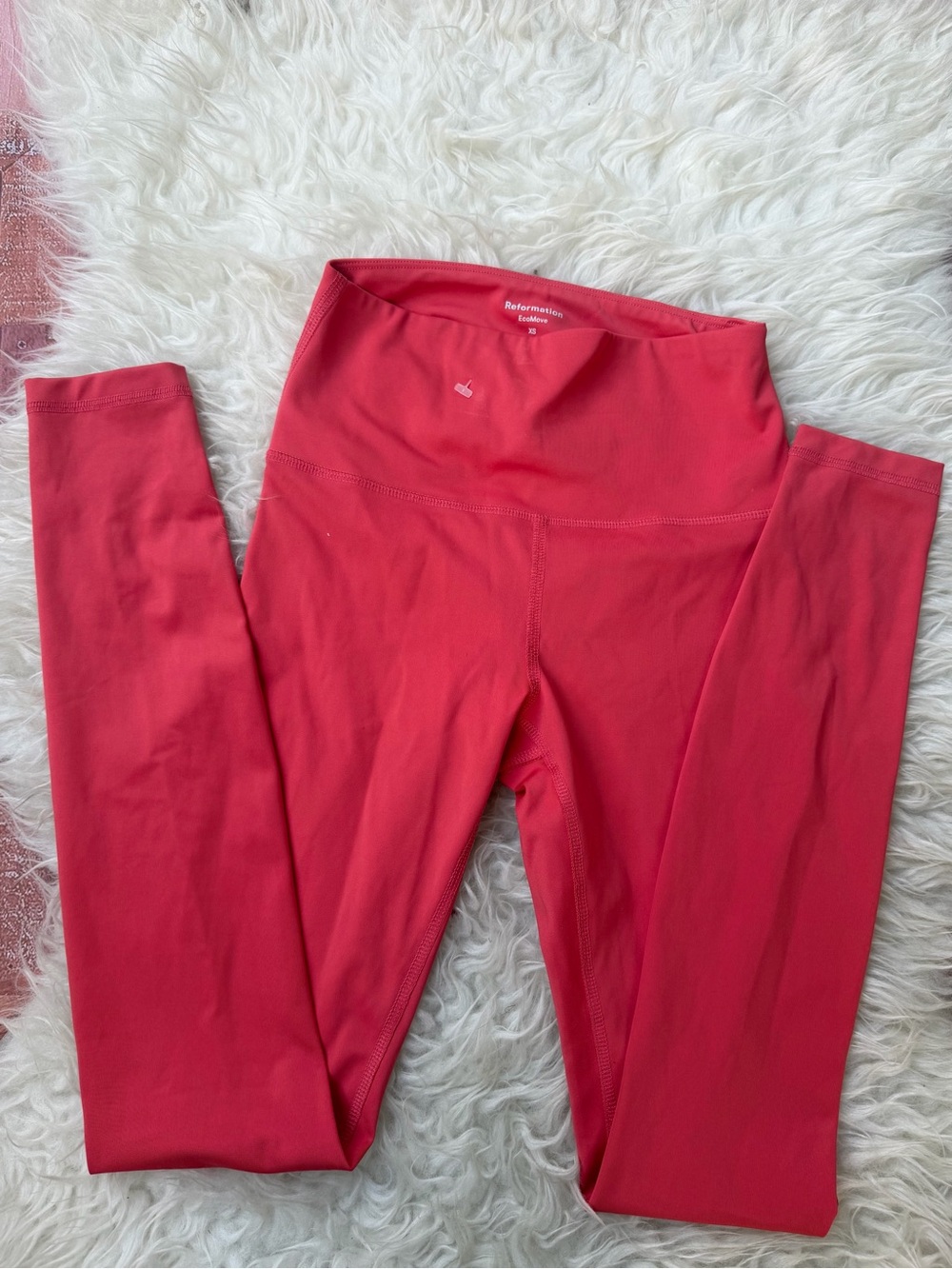 Reformation High-Rise Red Leggings
